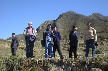 Pierre on a field trip in China (2002).