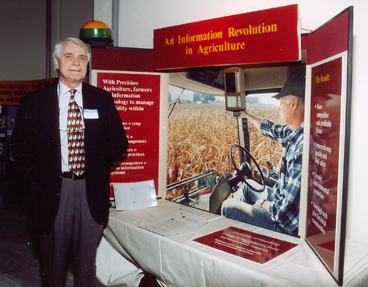 Pierre promoting precision agriculture at the Minnesota State Fair.